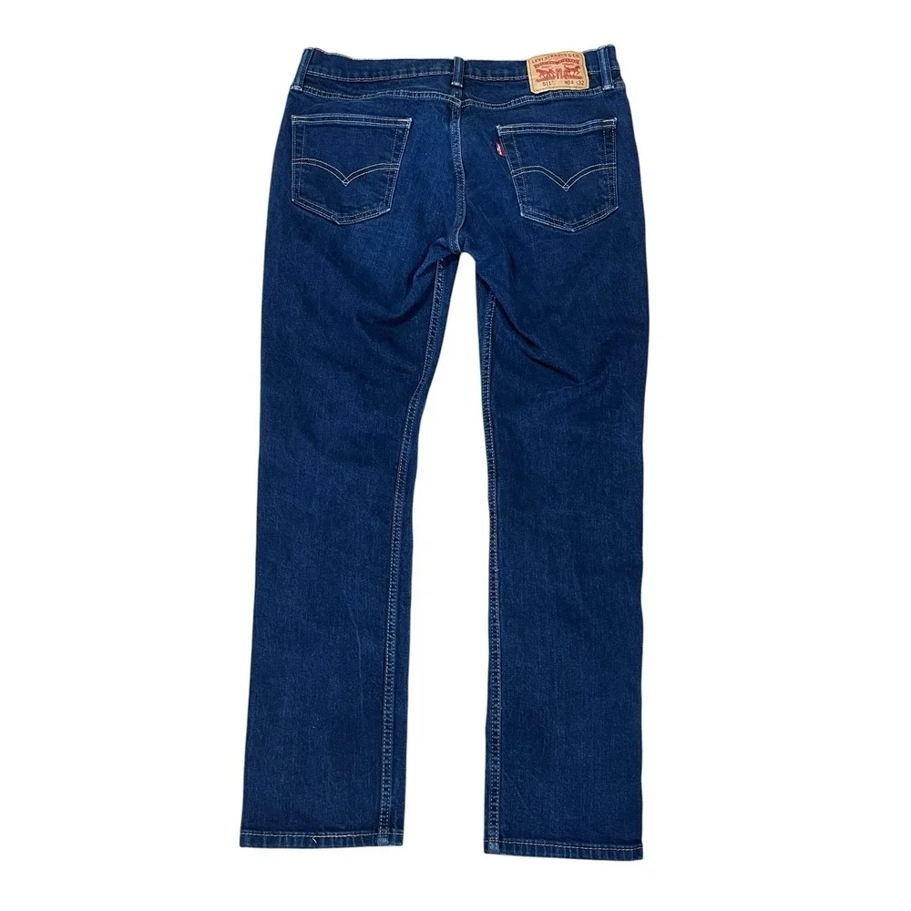 Levi's 511 Slim Straight Jeans Mens 34x32 (Fits 34x31) Dark Wash Blue Denim